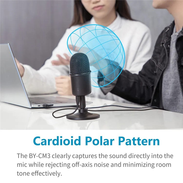 BOYA BY-CM3 Desktop USB Cardioid Microphone Computer Laptop Sound Recording Voice Chat Mic