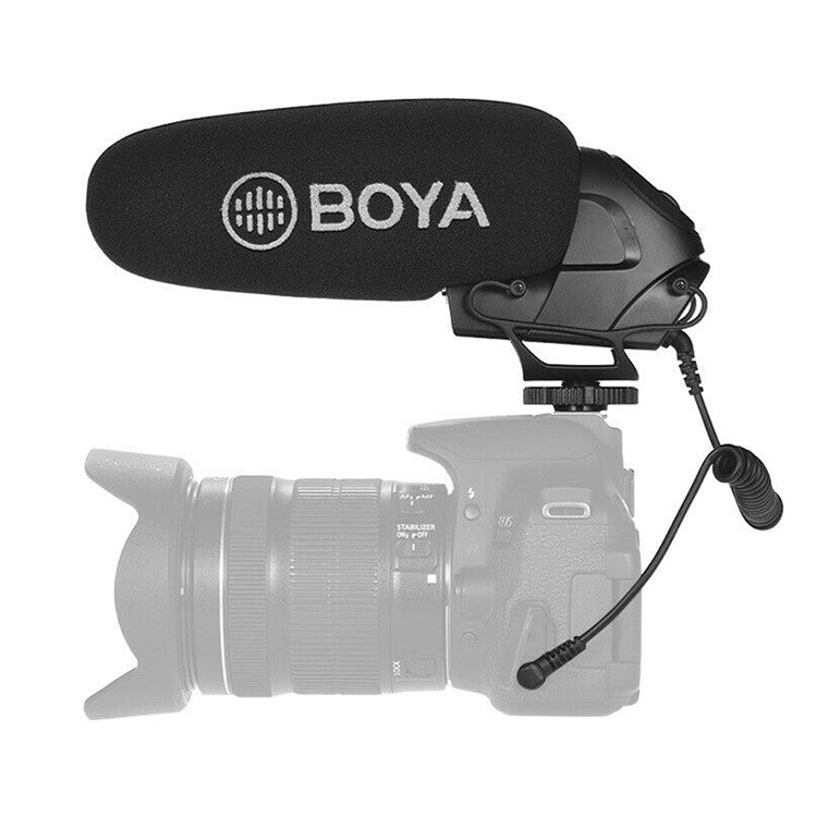 BOYA BY-BM3030 Supercardioid Condenser Mic for DSLR Camera Video Recording Microphone with 3.5mm Input