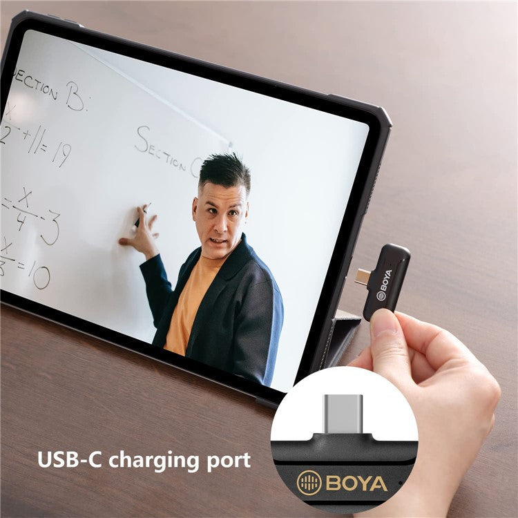 BOYA BY-WM3T2-U2 Wireless Lavalier Mic 2 Transmitter + Receiver for Youtube Vlog Live Streaming Omni-Directional Microphone