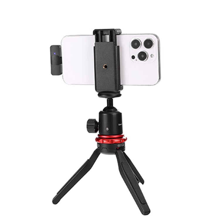 BOYA BY-V1 Wireless Lavalier Microphone Omnidirectional External Mini Condenser Mic with 1 Transmitter + 1 Receiver for Interview Video