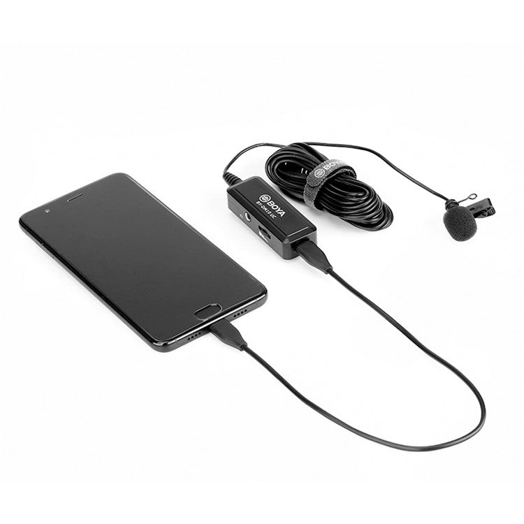 BOYA BY-DM10 UC Omni-Directional Lavalier Microphone for Type-C Smartphone Tablet USB Laptop Clip-On Portable Mic