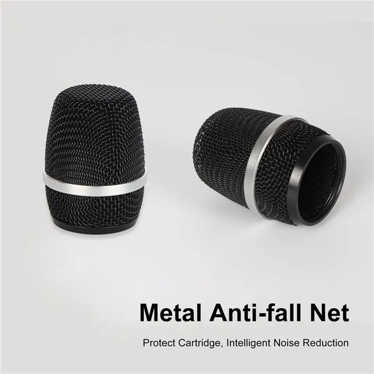 W-17 Dynamic Wireless Microphone 1 to 2 All-Metal UHF FM Handheld Microphone for Conference, Stage