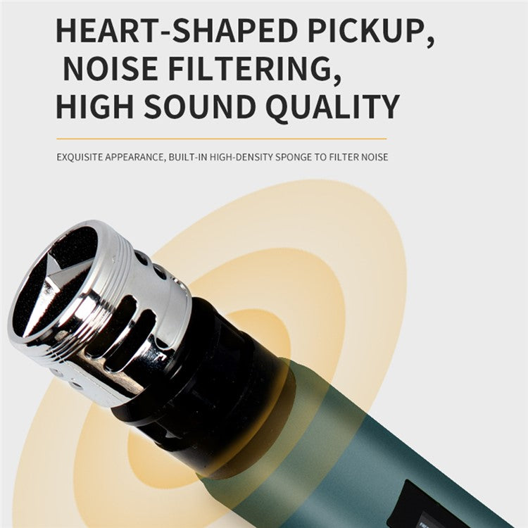 TX-12 Stage Singing Wireless Microphone Outdoor Home Live Streaming Rechargeable Mic, 2 Mic + 1 Receiver - Grey