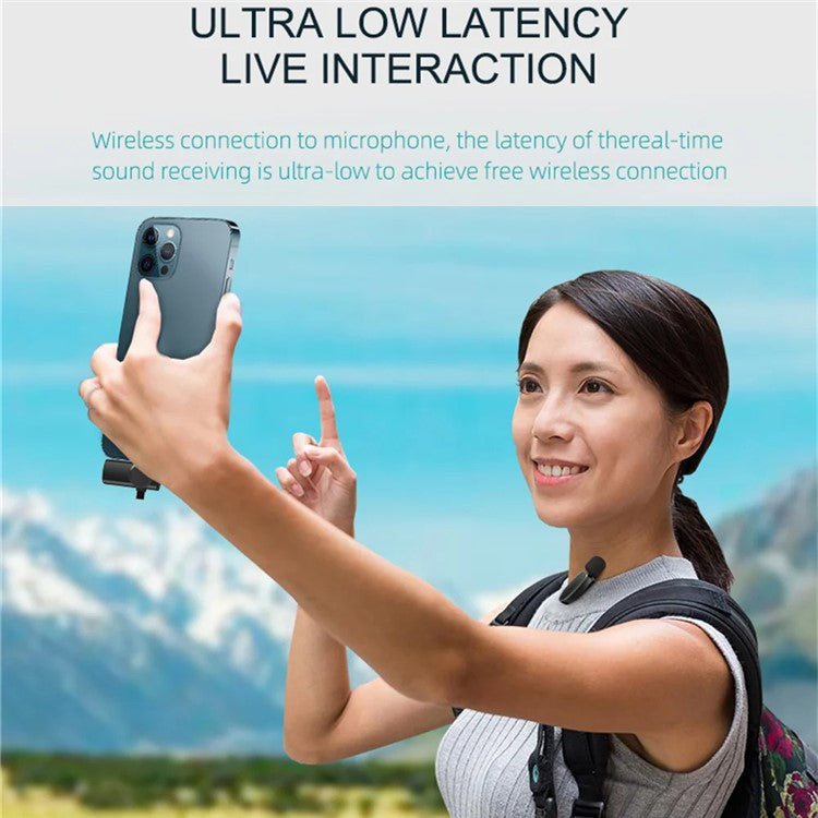 AP031 Noise Reduction 3-In-1 Wireless Microphone with Receiver for iPhone, Type-C, Camera