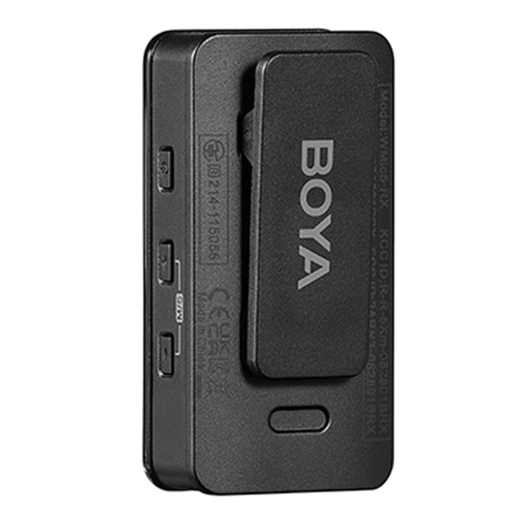 BOYA WMic5-M1 1 Transmitter + 1 Receiver, 2.4G Wireless Microphone Lapel Clip Mic for Camera Laptop