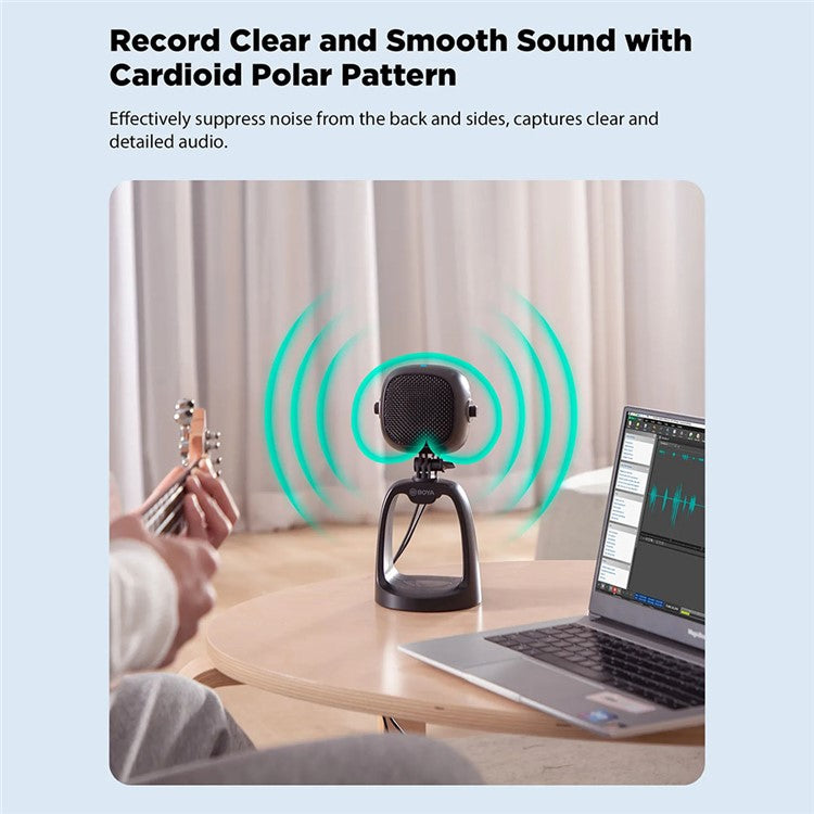 BOYA BY-CM6 USB Desktop Microphone Gain Control Cardioid Mic for PS4 / PS5 / Computer