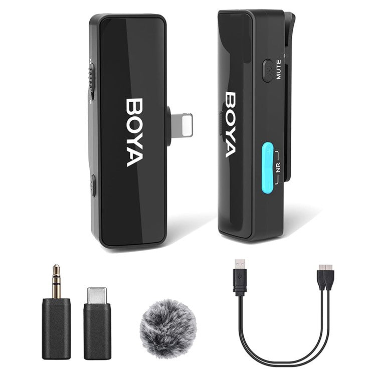 BOYA BOYALINK A1 Wireless Microphone Phone Camera Vlogging Lapel Clip Mic, 1 Transmitter + 1 Receiver