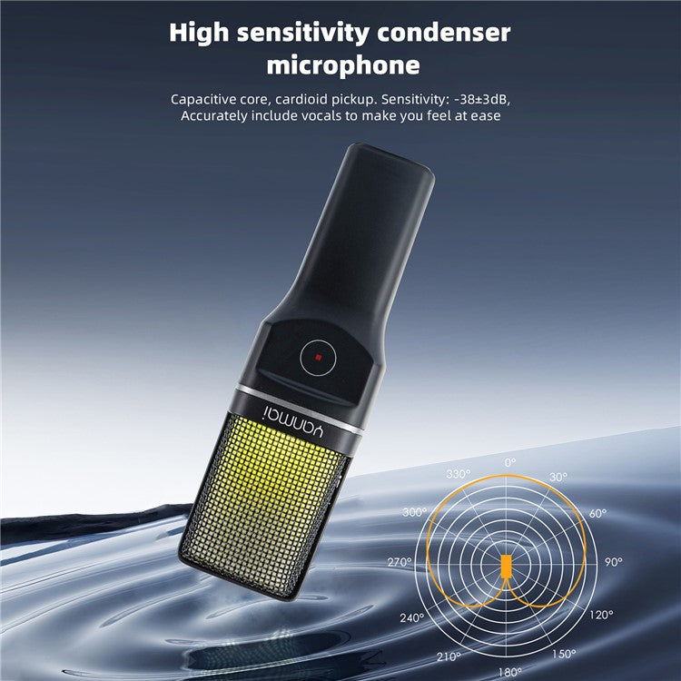 YANMAI SF-777W Live Streaming Wireless RGB Microphone for Gaming, Online Conference