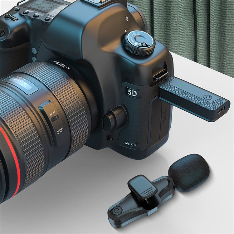 K35 Pro Wireless Lavalier Microphone (1 Microphones+1 Receiver) Outdoor Radio Noise Reduction Microphone