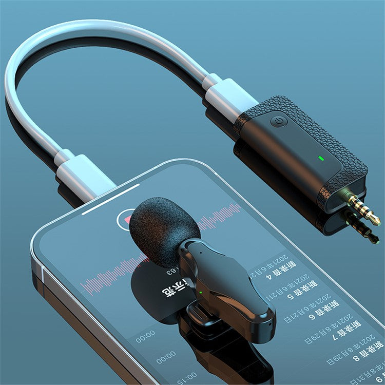 K35 Pro Wireless Lavalier Microphone (1 Microphones+1 Receiver) Outdoor Radio Noise Reduction Microphone