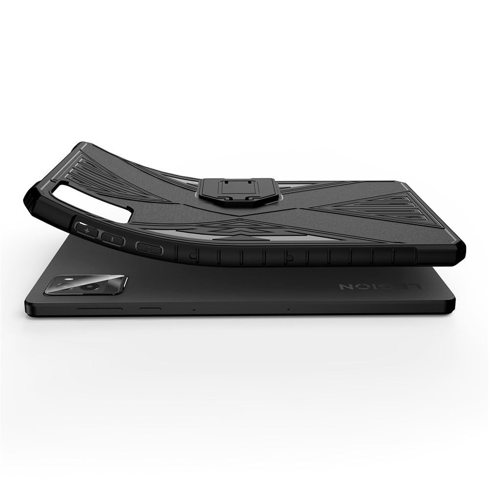 For Lenovo Legion Y700 (2024) TPU Case Kickstand Tablet Protective Cover - Grey
