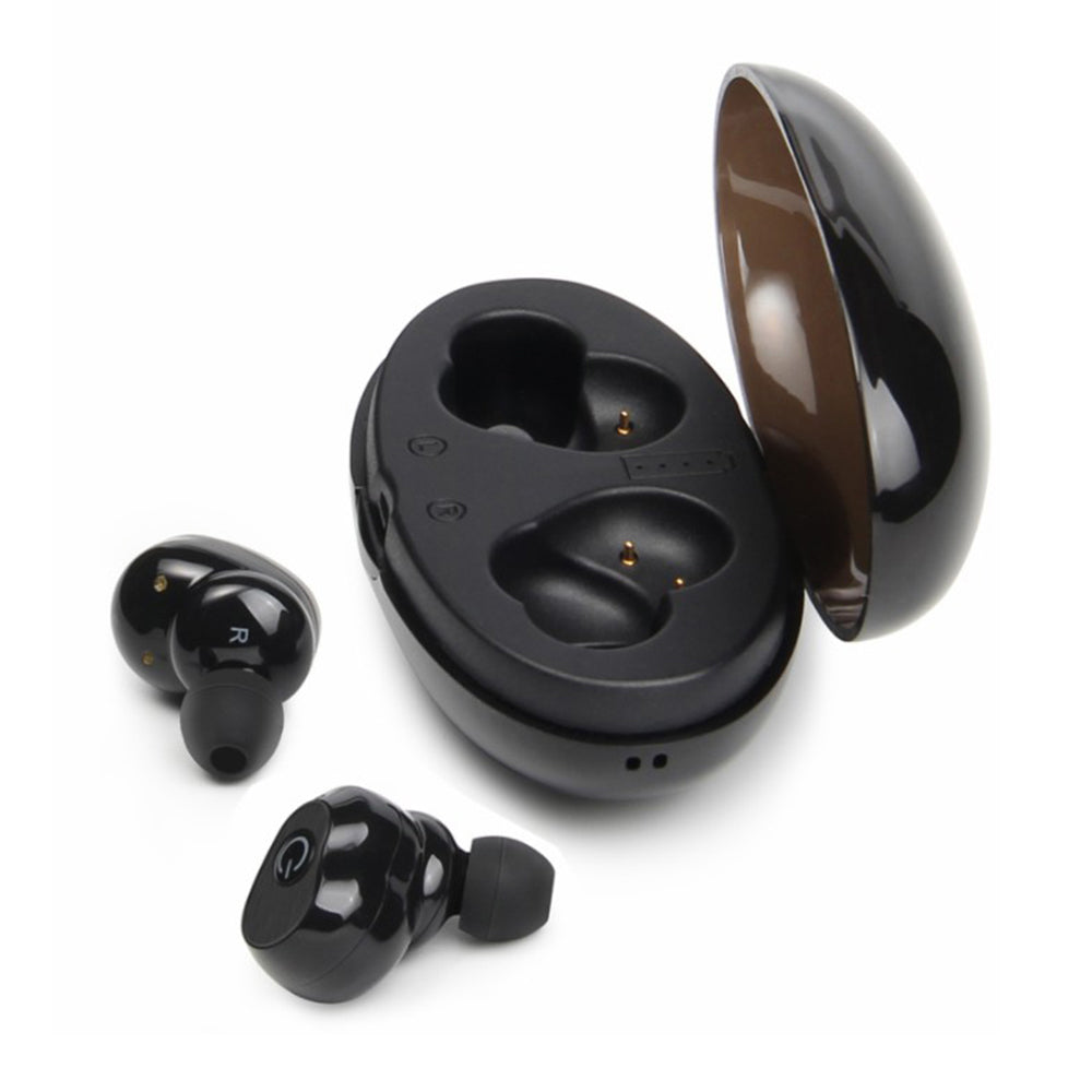 LEMONDA WA02 TWS Bluetooth 5.0 IPX5 Waterproof In-ear Gaming Sports Headset with Charing Bin 800mAh - Black