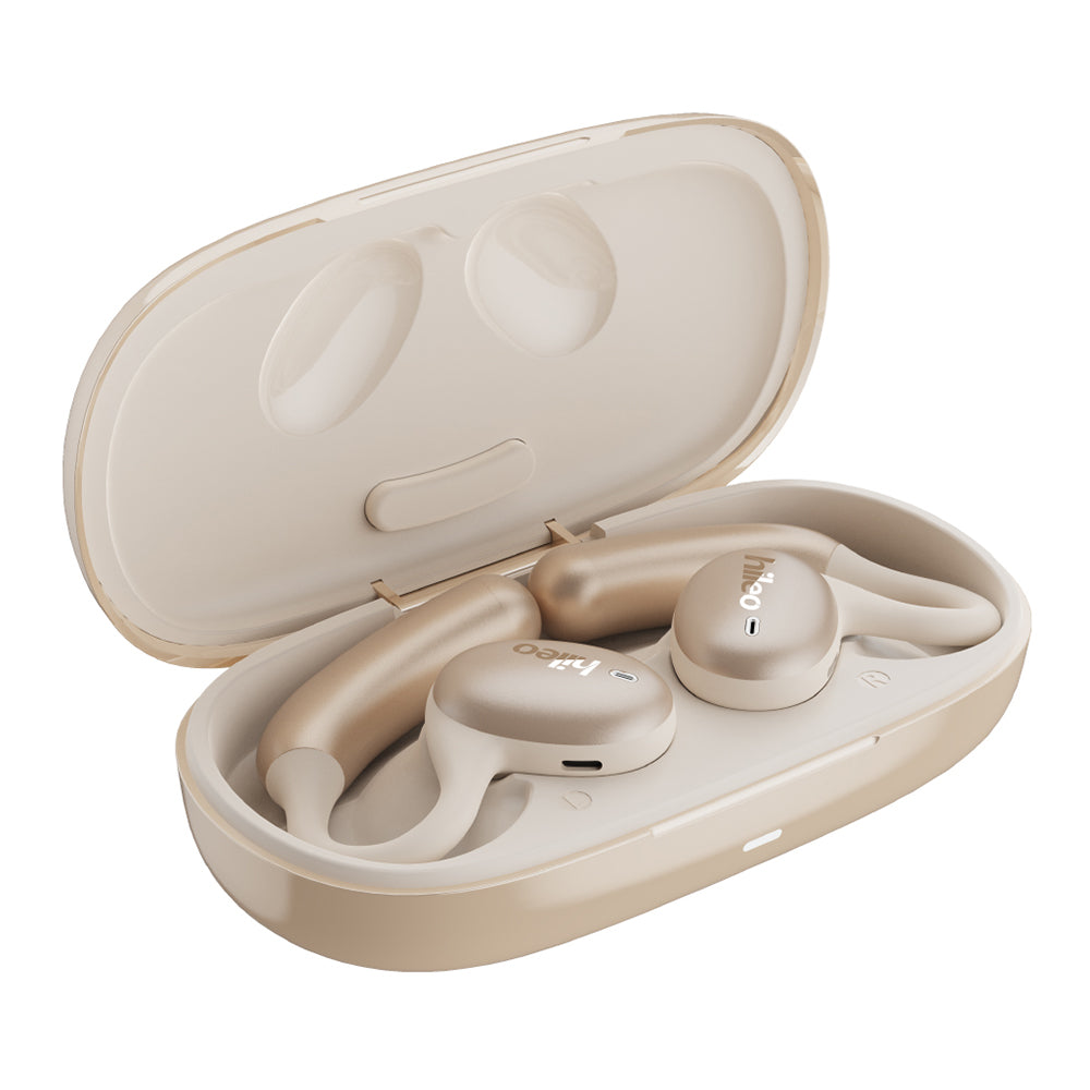 HILEO hi96 ENC Noise Reduction Wireless Earbuds Open Ear Air Conduction Bluetooth Earphones - Beige