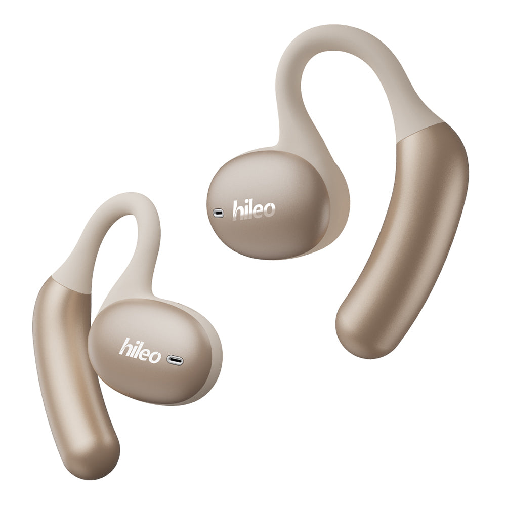 HILEO hi96 ENC Noise Reduction Wireless Earbuds Open Ear Air Conduction Bluetooth Earphones - Beige