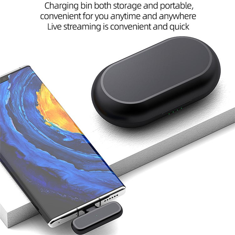 K61 Wireless Lavalier Microphone for iPhone iPad, Clip On Lapel Mic Plug-Play Noise Reduction Microphone System with 800mAh Charging Case