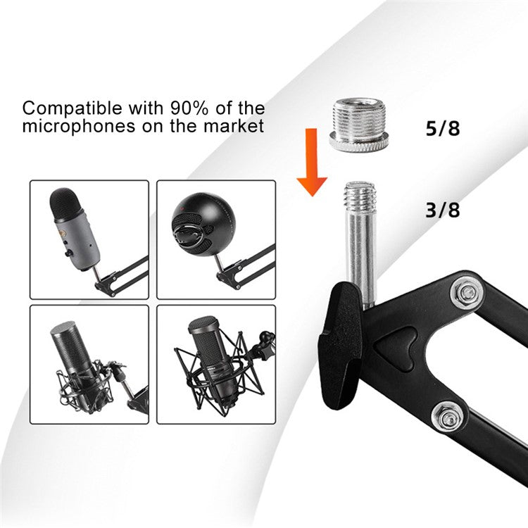 HSP19 360 Degree Rotation Microphone Boom Arm Stand Cantilever Bracket Adjustable Suspension Mic Stand