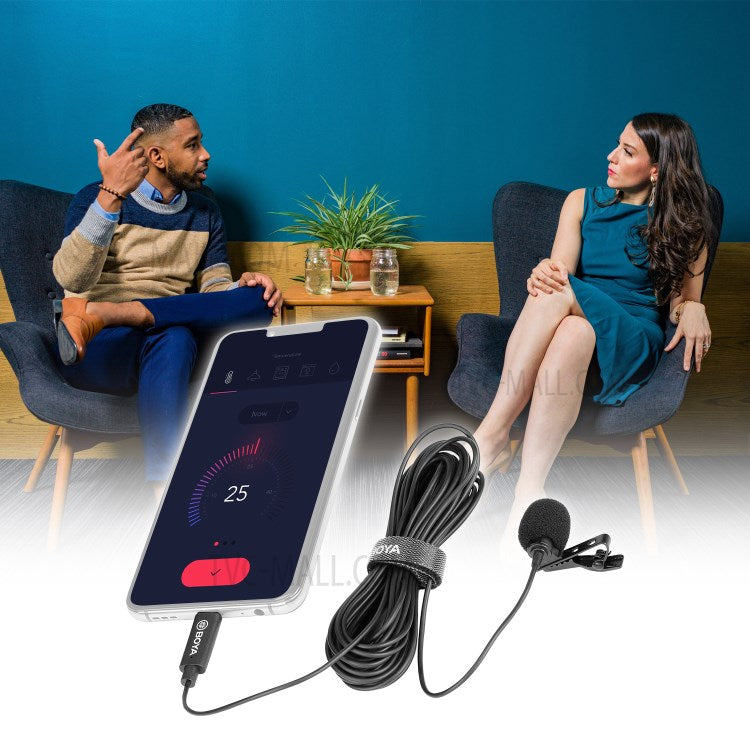 BOYA BY-M3 Omnidirectional Digital Lavalier Microphone USB Type-C Cable 6 Meters