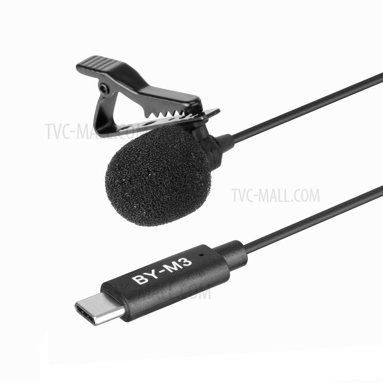 BOYA BY-M3 Omnidirectional Digital Lavalier Microphone USB Type-C Cable 6 Meters