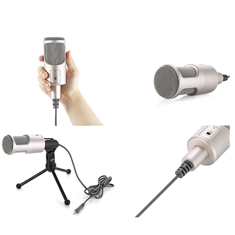 YANMAI SF-960 Computer Microphone 3.5mm Plug Professional Capacitive Stereo Mic with Tripod