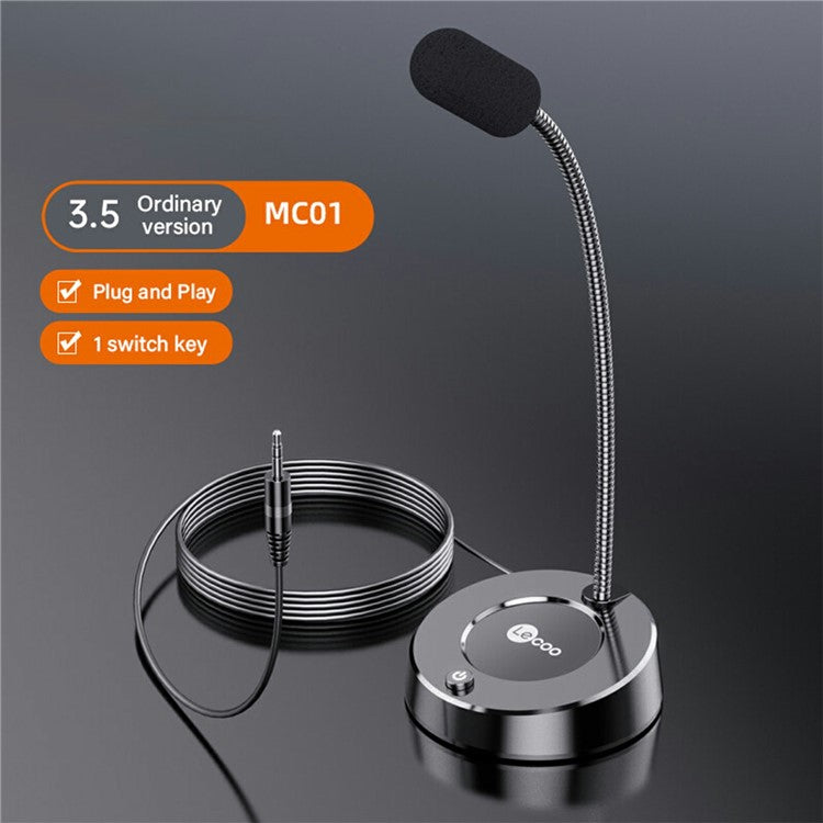 LENOVO LECOO MC01 3.5mm Plug Microphone Desktop Computer Laptop Microphone