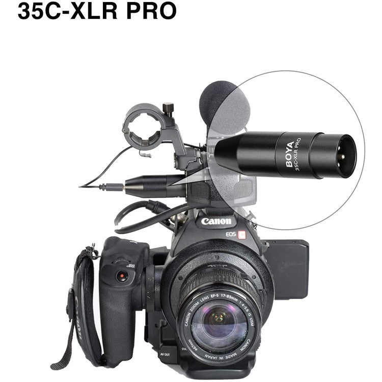 BOYA BY-35C-XLR PRO 3.5mm TRS Mini-Jack Female to XLR Male Adapter Converter Microphone Accessory