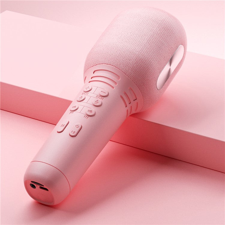 K9 Cute Kids Wireless Karaoke Microphone Home Bluetooth Handheld Music Mic - Pink