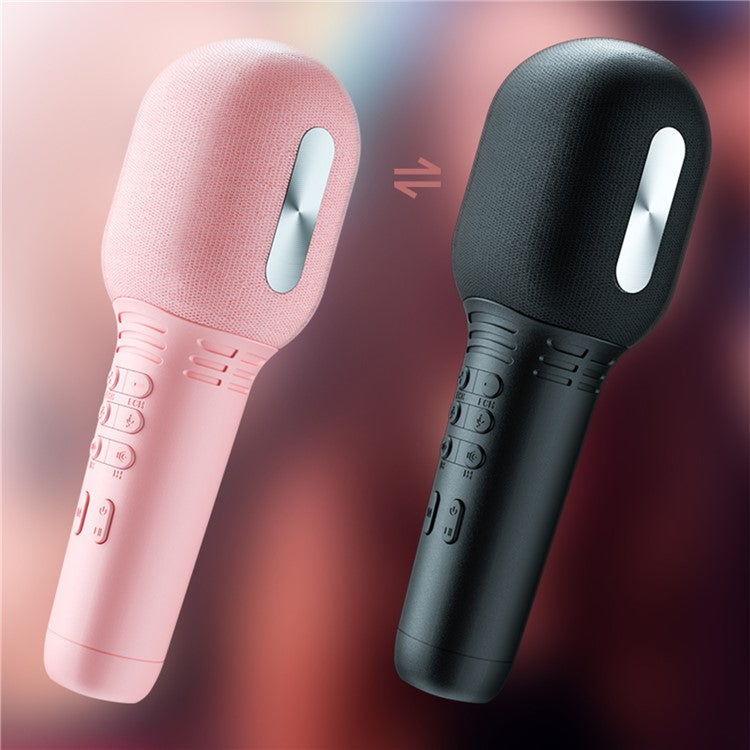 K9 Cute Kids Wireless Karaoke Microphone Home Bluetooth Handheld Music Mic - Pink