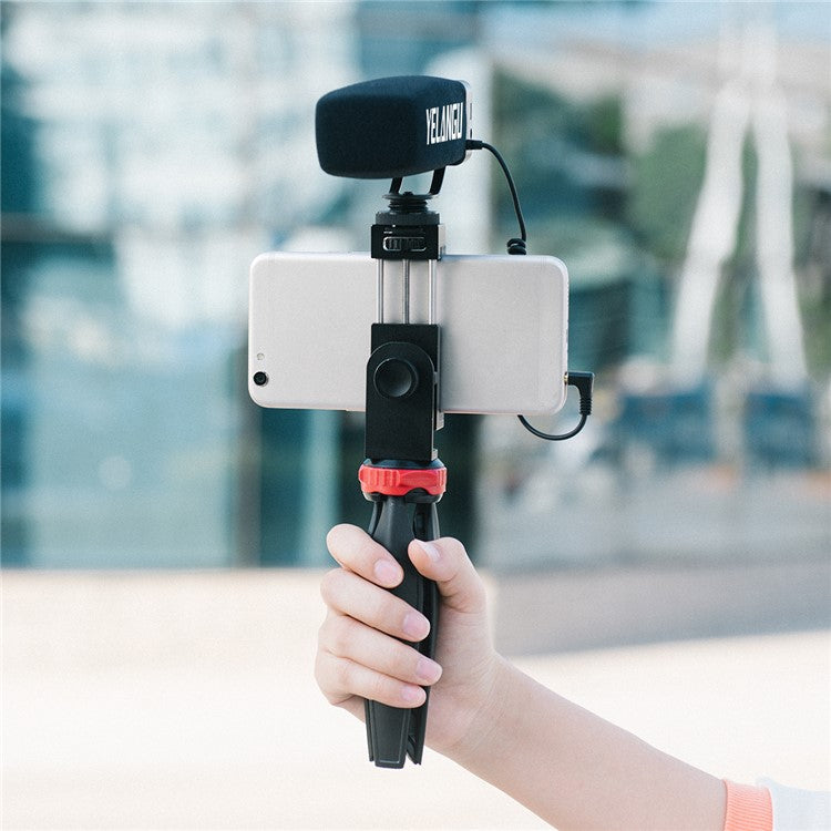 YELANGU MIC09 Professional On-Camera Interview Gain Microphone 3.5mm Audio Plug for DSLR Camera VLOG