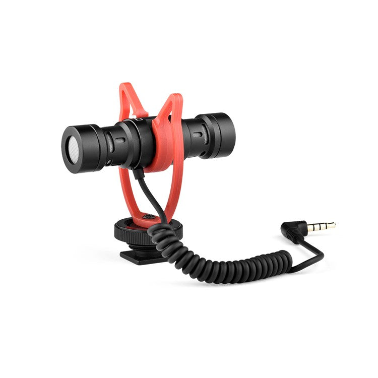 YELANGU MIC11 Portable Recording Microphone Professional Anti-Noise Microphone with External Single/Two-Way Recording Switch