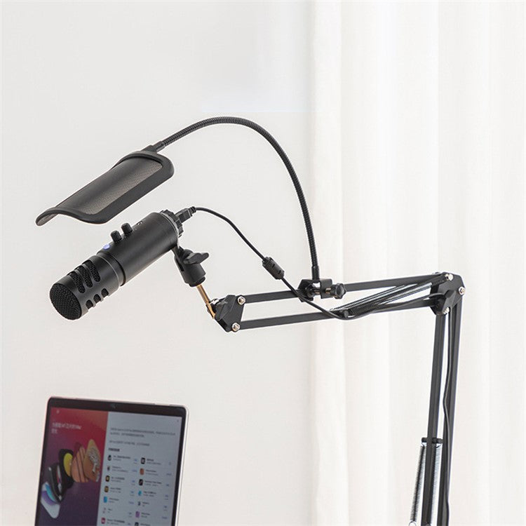 A30 Professional Studio USB Microphone Volume Adjustment Mic with Bracket for Mobile Phone Computer