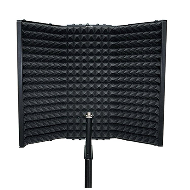 AQA S3 Microphone Isolation Shield High Density Absorbent Foam 3 Folding Panels Sound Shield Mic Recording Equipment