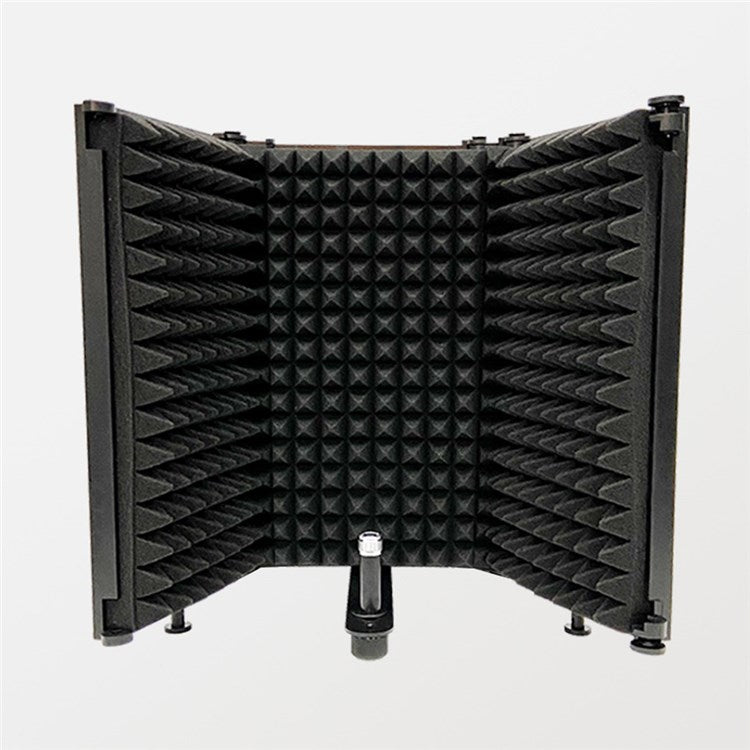 AQA S3 Microphone Isolation Shield High Density Absorbent Foam 3 Folding Panels Sound Shield Mic Recording Equipment
