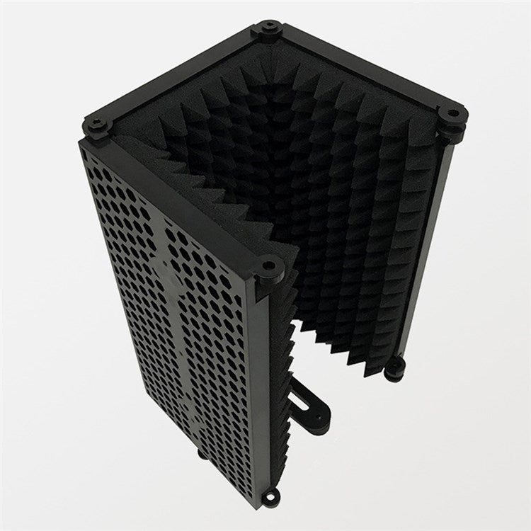 AQA S3 Microphone Isolation Shield High Density Absorbent Foam 3 Folding Panels Sound Shield Mic Recording Equipment
