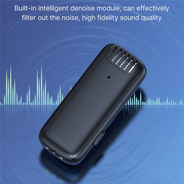 2Pcs Mini Wireless Lavalier Microphone Video Recording Lapel Clip Mic with 1Pc Lightning Receiver and Charging Case for iPhone