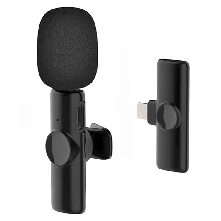 K11 Portable Mini Wireless Lavalier Microphone Noise Cancelling Audio Video Recording Mic (Lightning Interface)