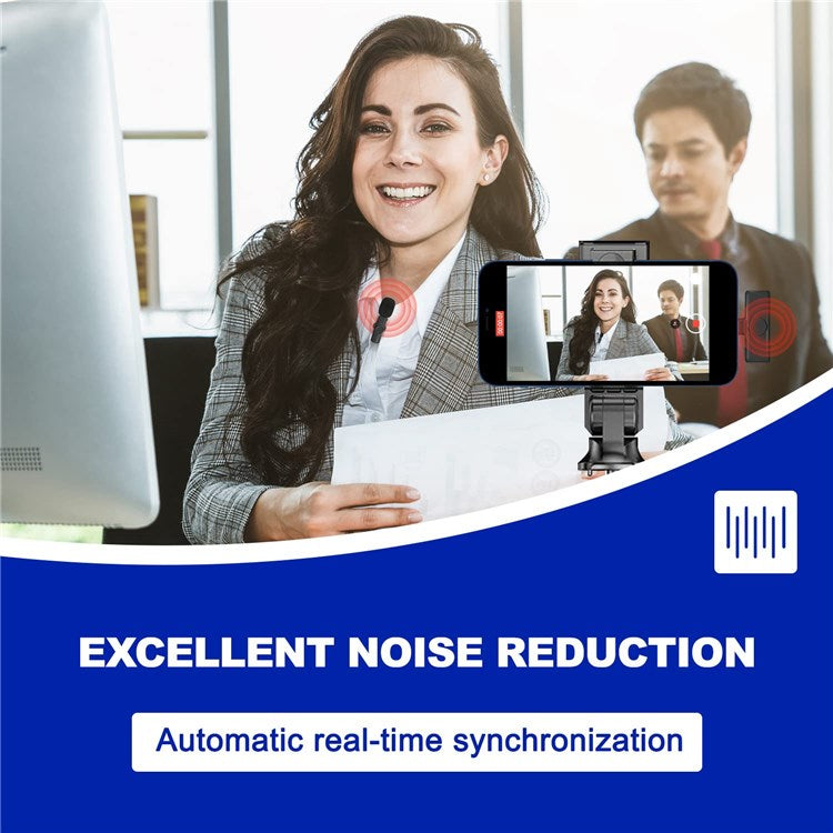 K11 Portable Mini Wireless Lavalier Microphone Noise Cancelling Audio Video Recording Mic (Lightning Interface)