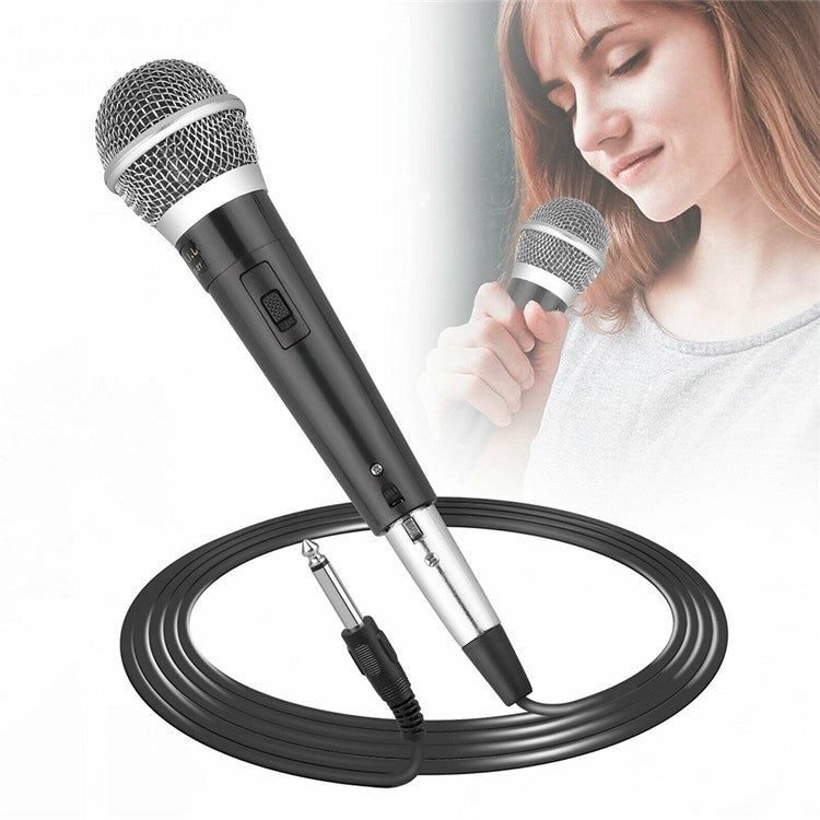 Moving Coil Handheld Wired Dynamic Microphone Unidirectional Mic for Stage Singing Home KTV Meeting