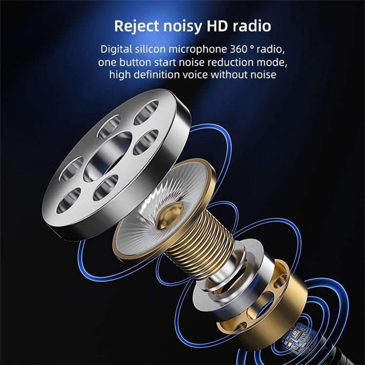 V8 Type-C Interface Plug and Play 2.4G Wireless Lavalier Microphone Live Broadcast Lapel Mic, 1 Transmitter + 2 Receiver - Champagne Gold