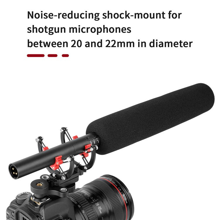 BOYA BY-C40 Suspension Shockmount 360-Degree Rotating Base for 20-22mm Shotgun Microphone