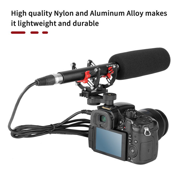 BOYA BY-C40 Suspension Shockmount 360-Degree Rotating Base for 20-22mm Shotgun Microphone