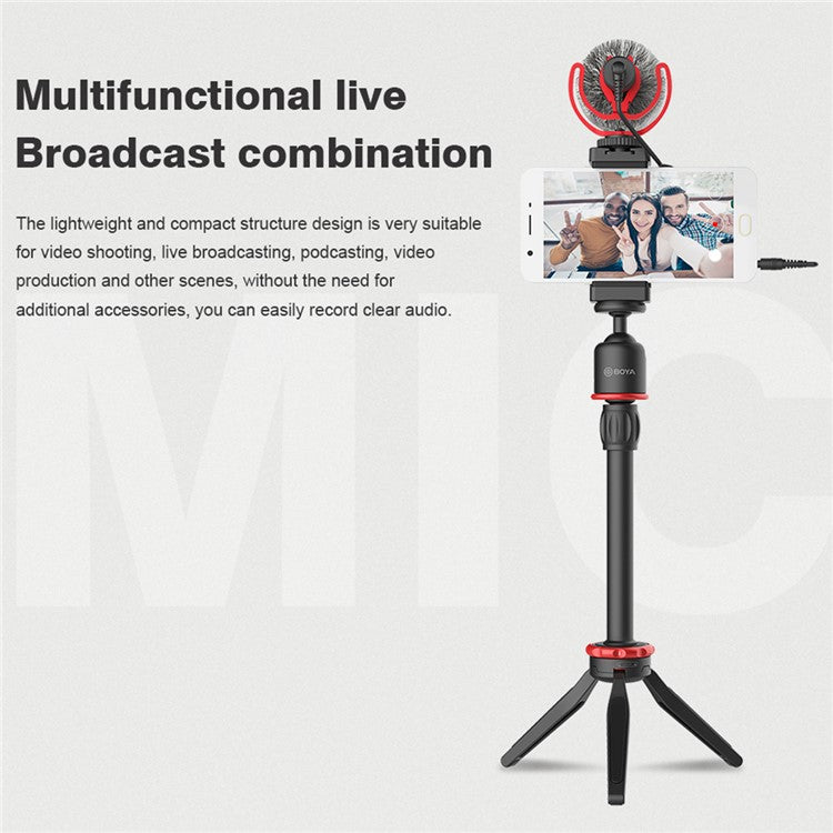 BOYA BY-VG350 Ultimate Smartphone Video Kit with BY-MM1+ Super-cardioid Microphone and LED Light