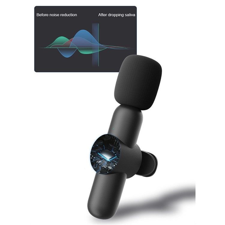 K3 Wireless Lavalier Microphone Portable Mini Lightning Lavalier Mic Set 2 Transmitter + Receiver