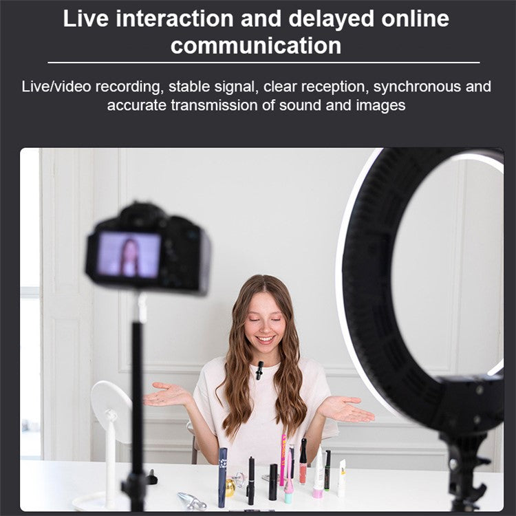 K3 Wireless Lavalier Microphone Portable Mini Lightning Lavalier Mic Set 2 Transmitter + Receiver