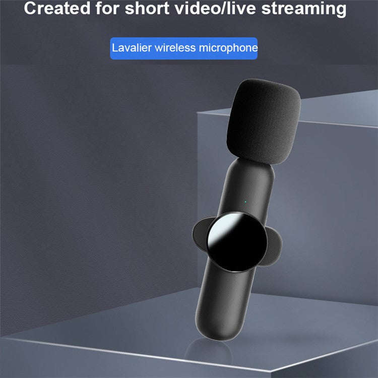 K3 Wireless Lavalier Microphone Portable Mini Lightning Lavalier Mic Set 2 Transmitter + Receiver