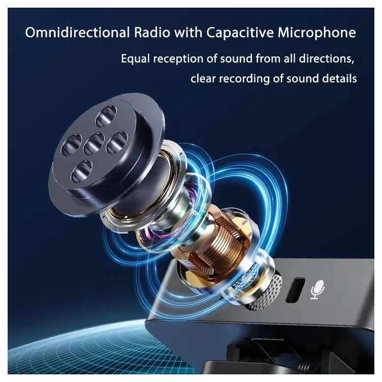 BAIWANGLI SX39 Wireless Noise Canceling Microphone System Portable Collar Clip Mic for Type-C, 1 Transmitter + 1 Receiver