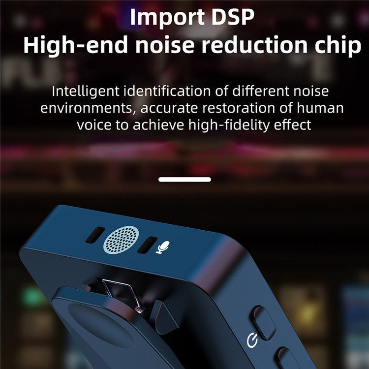 SX9 For Type-C Noise Reduction Clip On Lapel Mic Wireless Lavalier Microphone System, 1 Transmitter + 1 Receiver