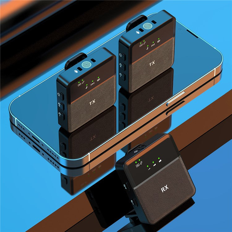 SX9 For Type-C Clip On Lapel Mic Live Broadcast Wireless Lavalier Microphone System, 2 Transmitter + 1 Receiver