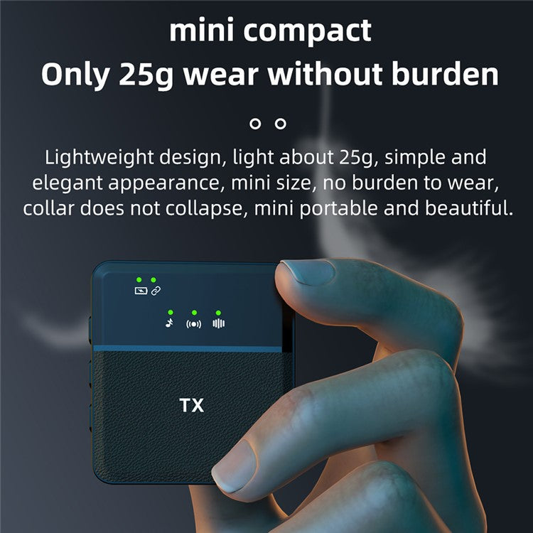 SX9 For Type-C Clip On Lapel Mic Live Broadcast Wireless Lavalier Microphone System, 2 Transmitter + 1 Receiver