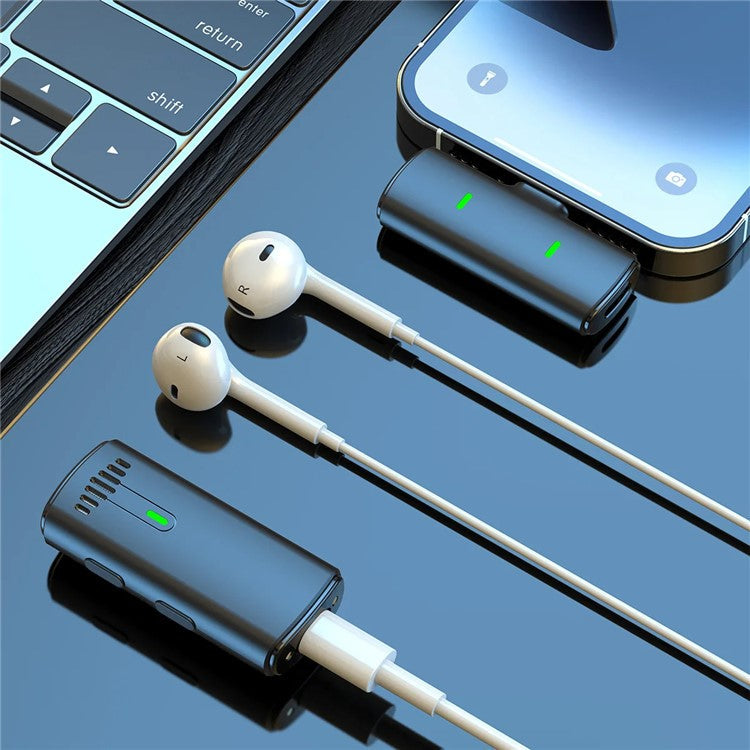 K10 Wireless Lavalier Mic DSP Noise Canceling Microphone (2 Microphones+1 Receiver) - For iPhone / Black+Yellow