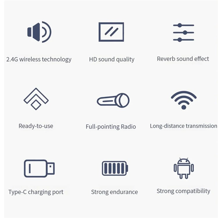 J68 Wireless Noise Canceling Microphone Lavalier Mic (2 Microphones+1 Receiver) - Type-C